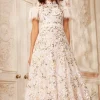 Dream Garland Gloss Round Neck Gown