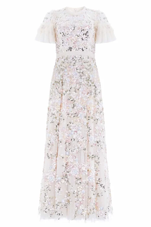 Dream Garland Gloss Round Neck Gown