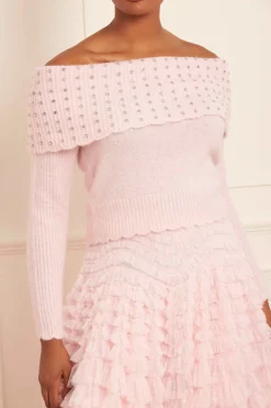 Embellished Bardot Jumper