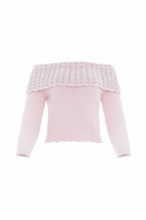 Embellished Bardot Jumper