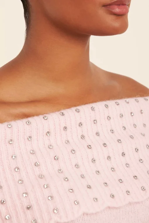 Embellished Bardot Jumper
