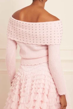 Embellished Bardot Jumper