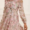 English Rose Diamond Ruffle Mini Dress