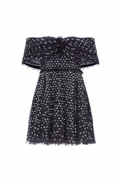 Grace Gloss Off-Shoulder Micro Mini Dress