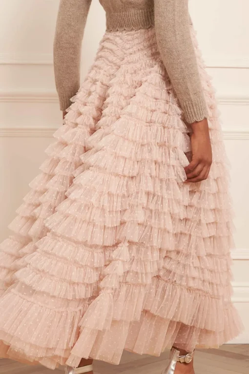 Hattie Ruffle Ankle Skirt