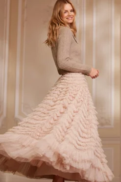 Hattie Ruffle Ankle Skirt