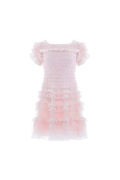 Lisette Ruffle Off Shoulder Micro Mini Dress