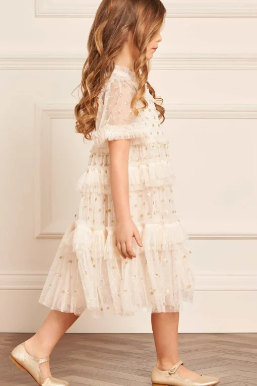 Polka Dot Smocked Kids Dress