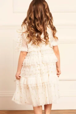 Polka Dot Smocked Kids Dress