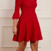 Pretty Pointelle Knit Scoop Neck Mini Dress