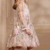 Rose Powder Long Sleeve Kids Dress