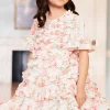 Summer Posy Crepe Short Sleeve Kids Dress